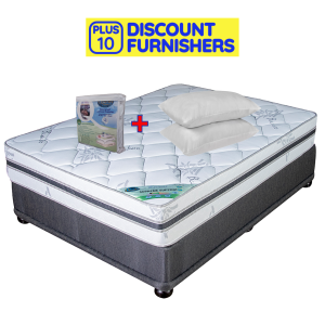 Supreme Support Queen Size Base Set Including Free Mattress Protector & Twin Pillows